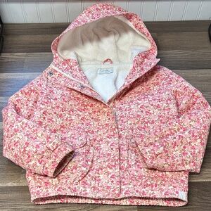 SweetHoney flower Sherpa lined jacket